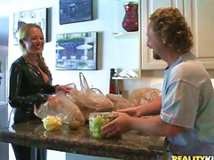 MILF Valerye Rides A Cock In The Kitchen And Gets Mouth-fucked