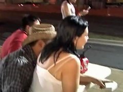 Hot Latina Girls Show Their Tits In Public